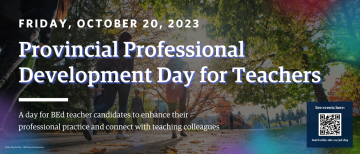 Professional Development Opportunities | October 20, 2023 – BC Pro-D Day