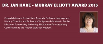 Dr. Jan Hare – Murray Elliott Award 2015
