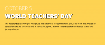 World Teachers’ Day – October 5, 2016