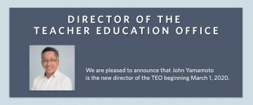 Director of Teacher Education Office Announcement