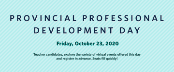 Provincial Professional Development Day 2020