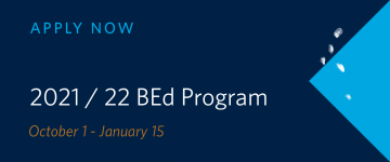 Apply now to the 2021/22 Bachelor of Education program