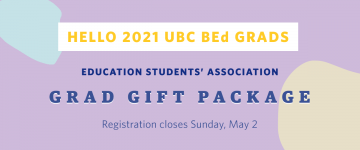 A Gift from the Education Students’ Association for 2021 Grads
