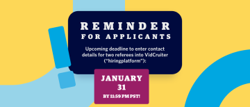 Admissions Reminder: Upcoming Deadline Regarding References